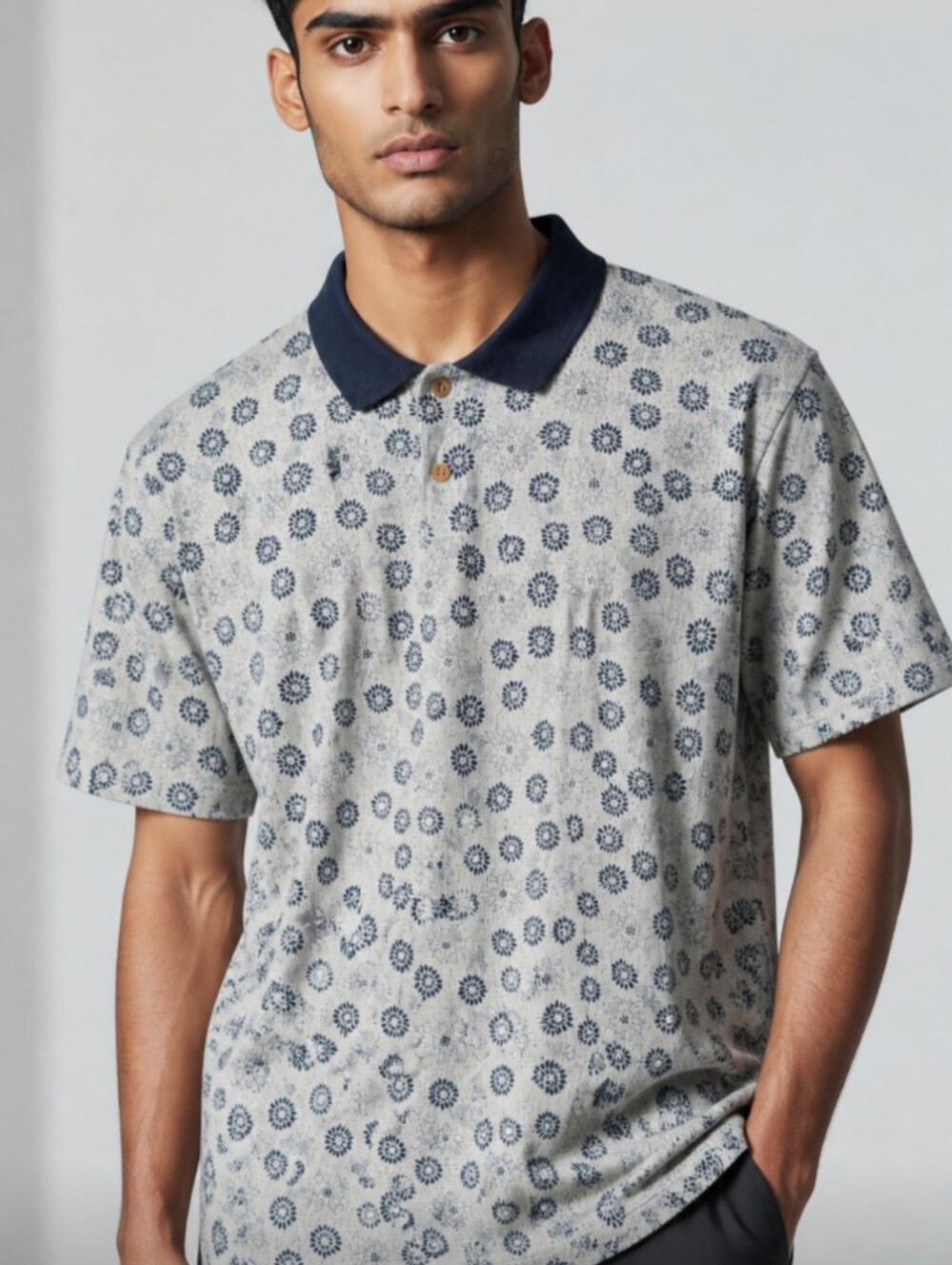 Like New! Club Monaco Floral Polo Shirt